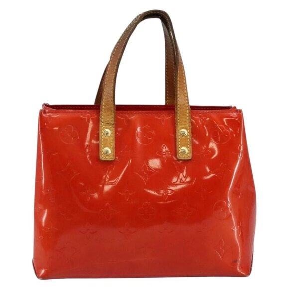 LOUIS VUITTON Monogram Vernis Reade PM Hand Bag Red Rouge - Picture 2 of 15